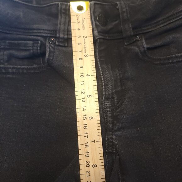 American Eagle Womens 000  Jeans Kick Boot Stretch Low Rise Black - Picture 8 of 10